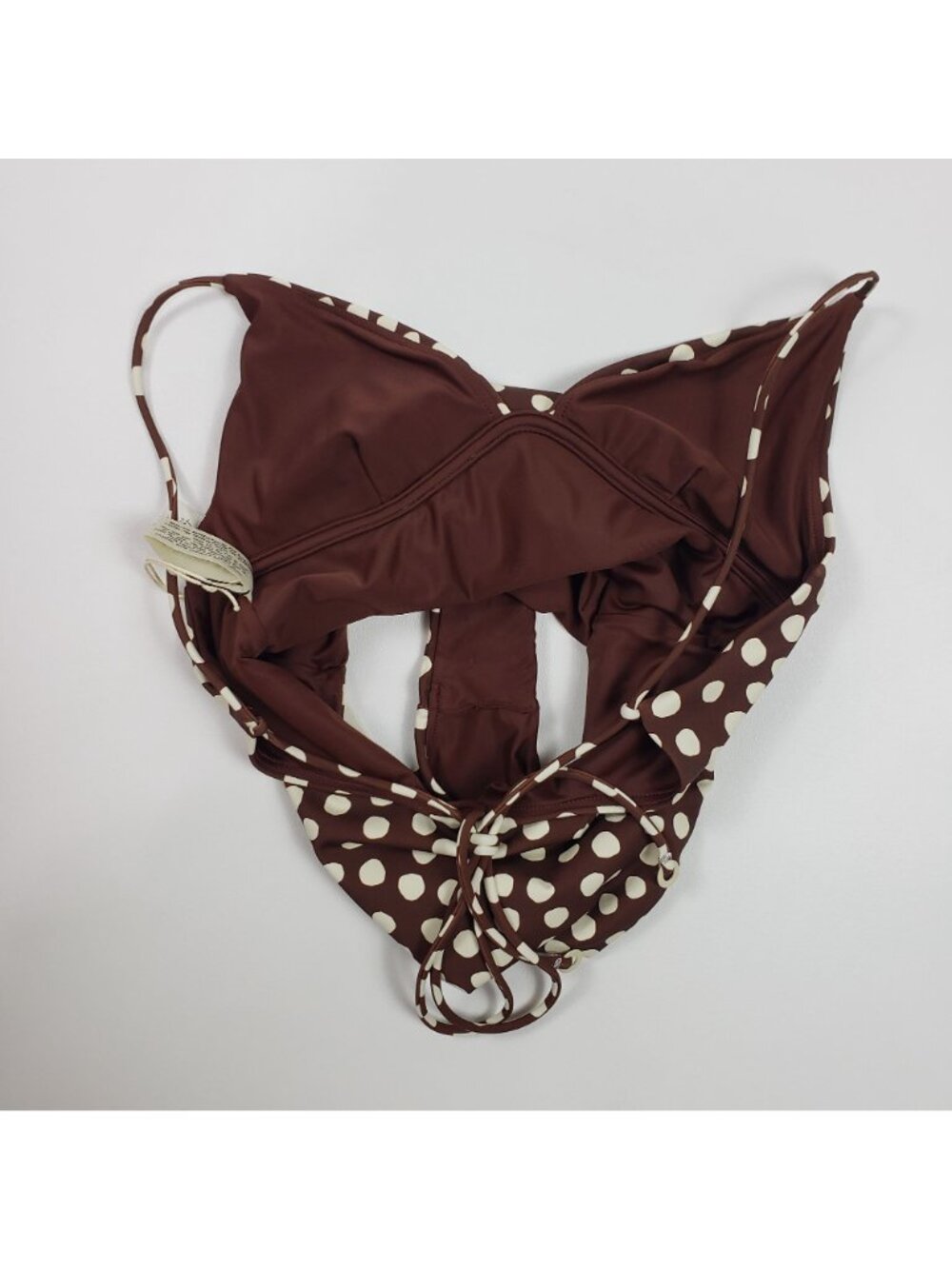 Zulu & Zephyr One-Piece Swimsuit Currant Spot Brown Polka Dot Women’s Size 2 NWT - Picture 13 of 16